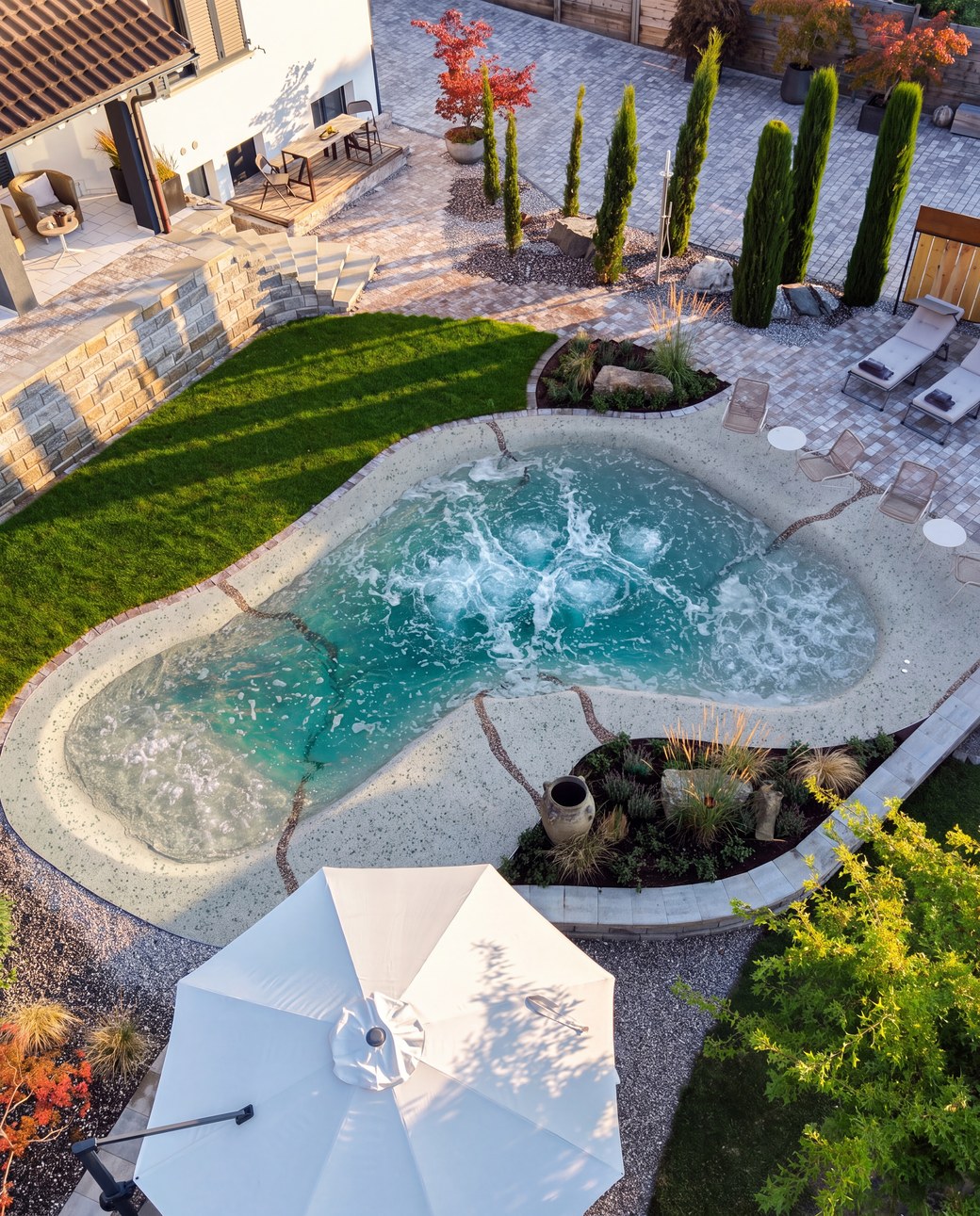 Pool mit Körnung Smeraldo